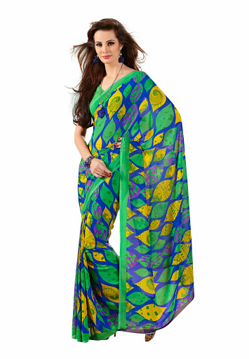 evening pattern in saree