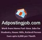 Data Entry Online Ad Posting Jobs Earn upto Rs 6000 per month