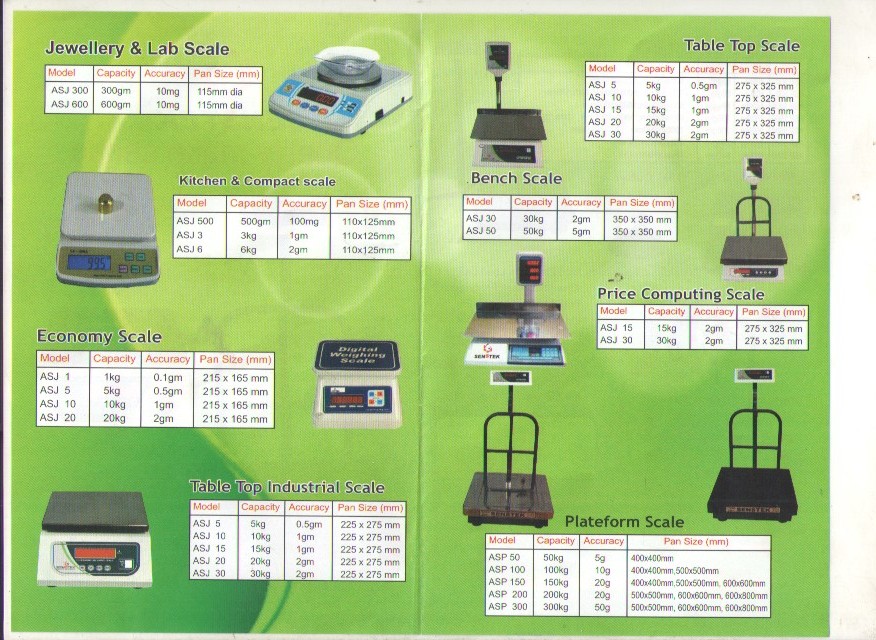 Digital weighing 30kg table top scale for retail and official use - 9643504892