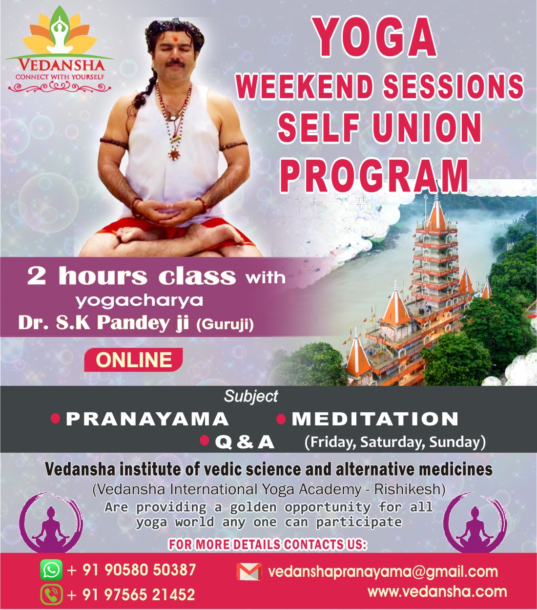 2 Hours Class With Yogacharya Dr SK Pandey JiHealth and BeautyYoga ClassesAll Indiaother