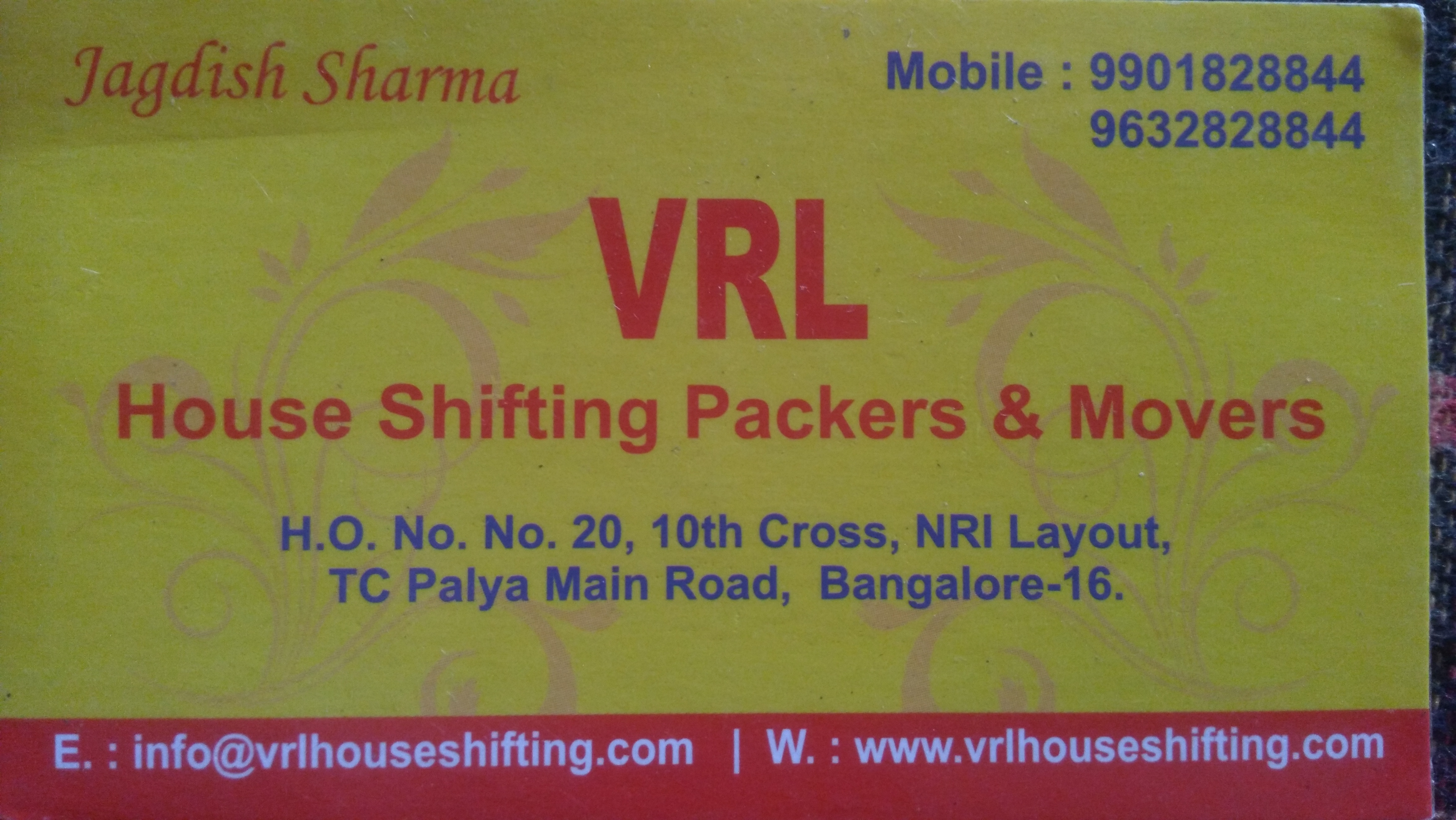 Packers and movers Ramamurthy Nagar