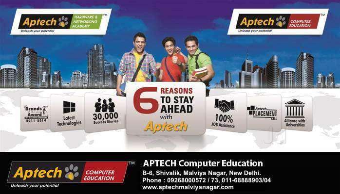 Aptech Malviya Nagar Center Offering 15% Discount on All IT CoursesEducation and LearningProfessional CoursesSouth DelhiMalviya Nagar
