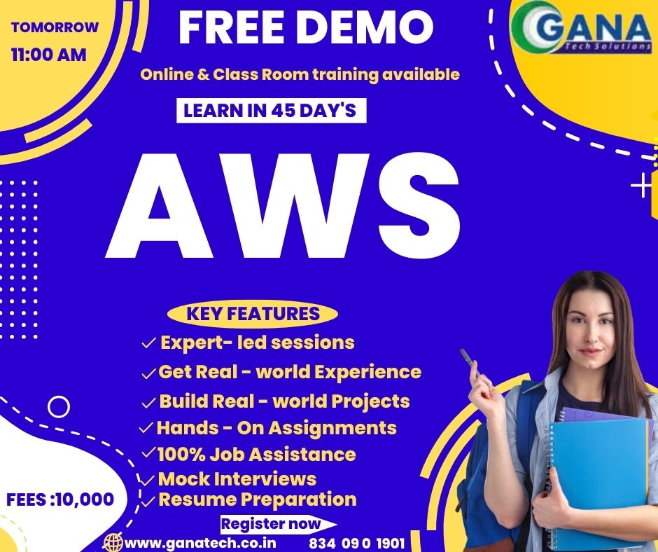 AWS training in Ameerpet | 8340901901 GanatechEducation and LearningCoaching ClassesAll Indiaother