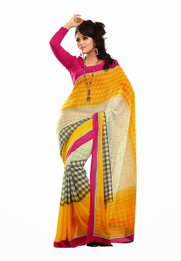 evening pattern in saree