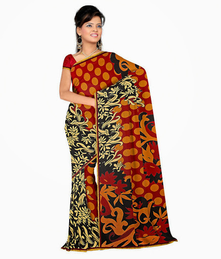 smart pattern in saree