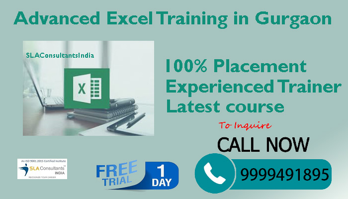 Best Advanced Excel Course in Gurgaon | SLA Consultants GurgaonEducation and LearningShort Term ProgramsGurgaonDLF
