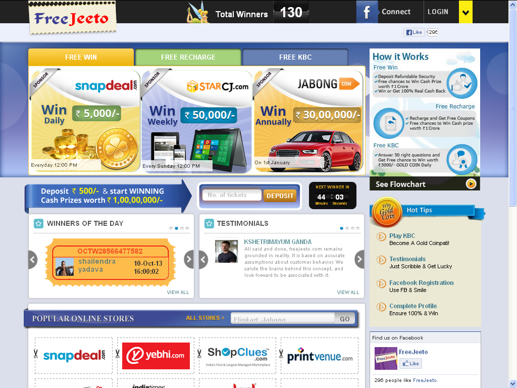 freejeeto, daily weekly and annually