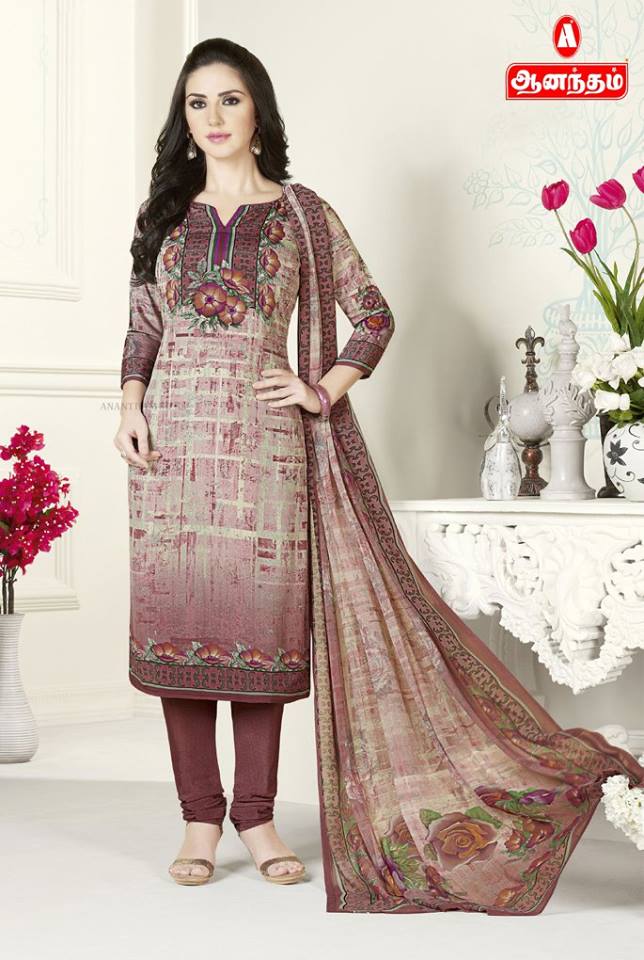 Anantham Silks in Crepe Material Chudithar