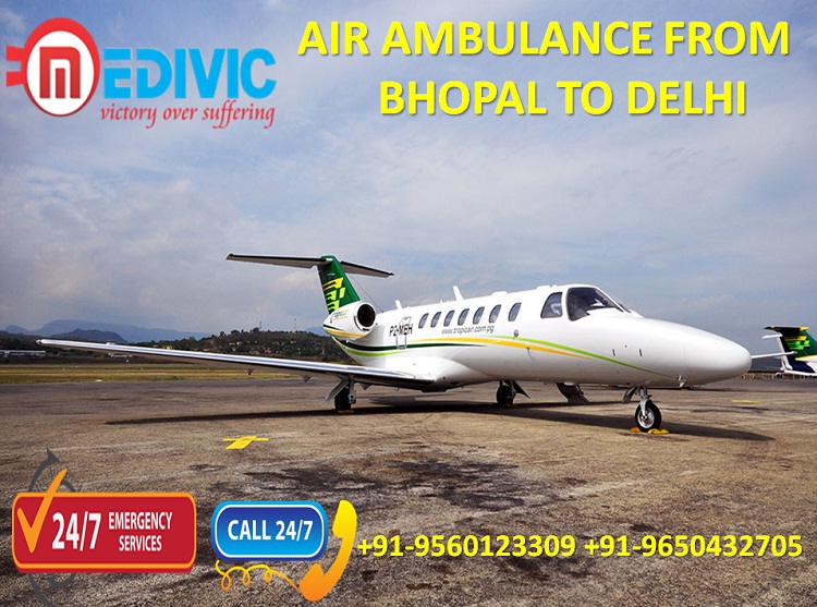 Get Ultimate ICU Support Air Ambulance from Bhopal to Delhi by MedivicServicesHealth - FitnessCentral DelhiAnand Parvat