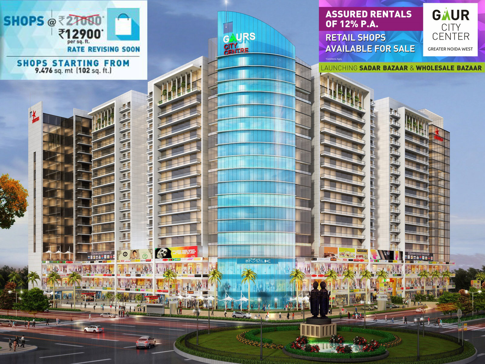 Gaur city centerReal EstateOffice-Commercial For SaleNoidaNoida Sector 15