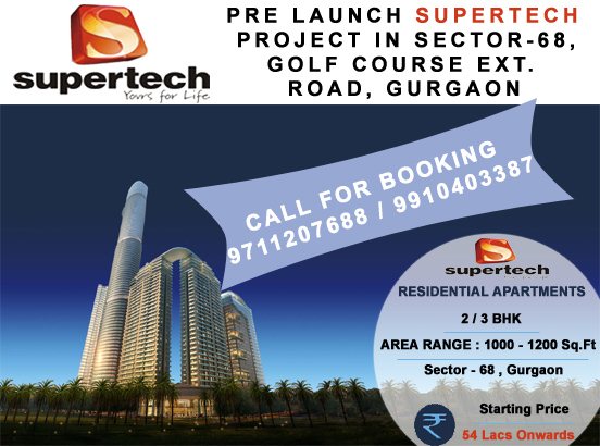 supertech new launch | 9711207688Real EstateApartments  For SaleGurgaonSushant Lok