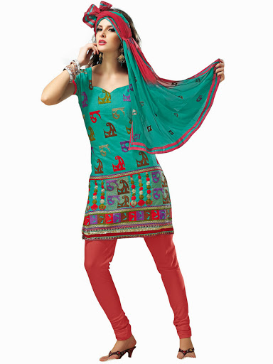 simple pattern dress material