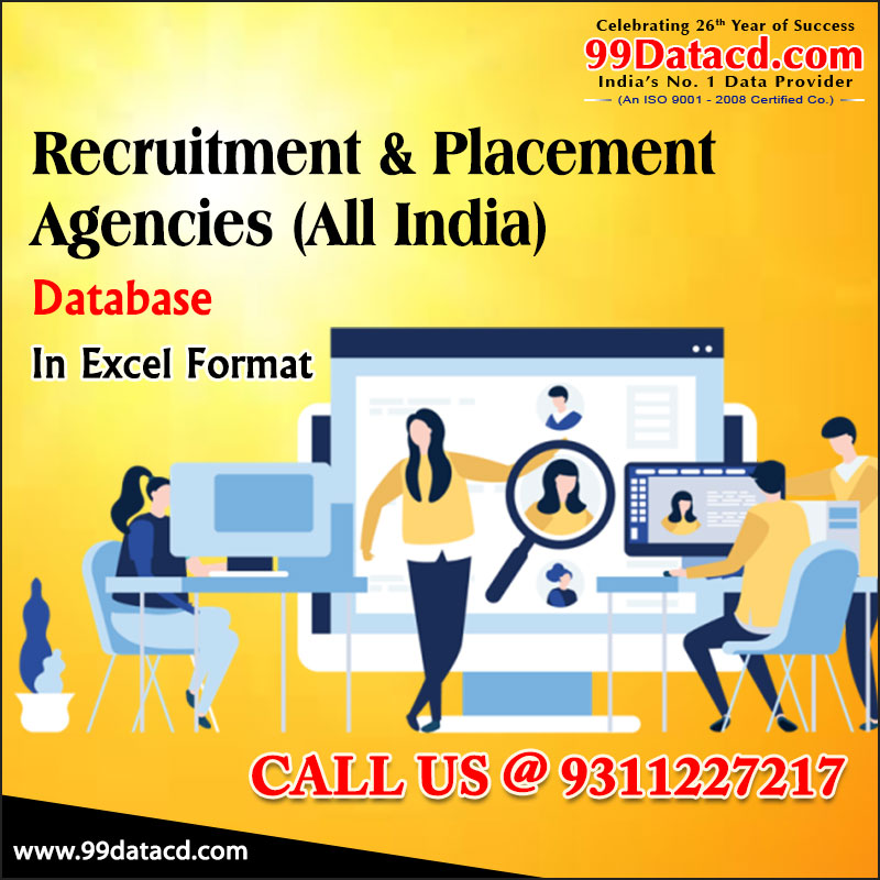 Recruitment & Placement Agencies (All India) Data - In Excel FormatServicesBusiness OffersNorth DelhiPitampura