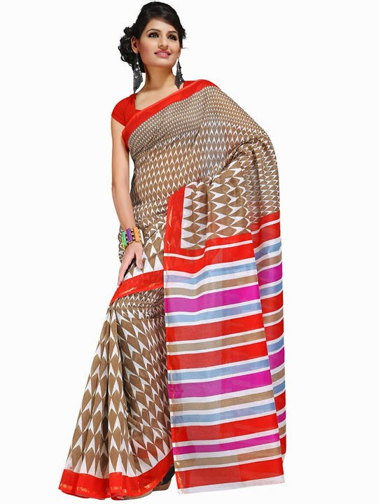 colourfull pattern in saree