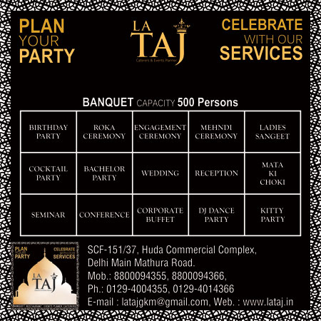 Best Caterers & Event Planner Services in Mathura RoadServicesEvent -Party Planners - DJFaridabadOld Faridabad