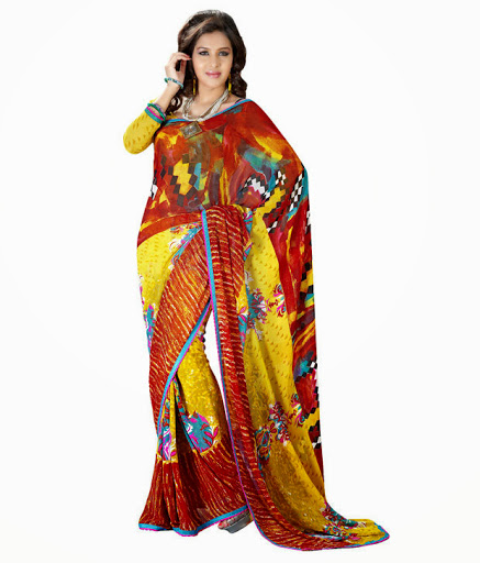latest pattern in saree