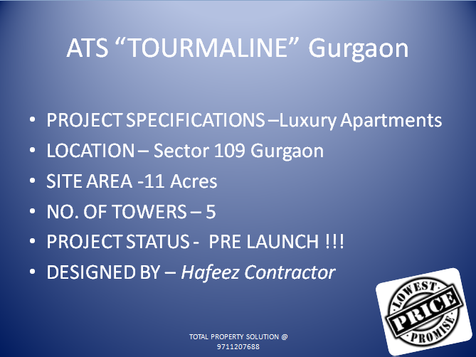 ats sector 109 @ 9711207688Real EstateApartments  For SaleGurgaonSushant Lok