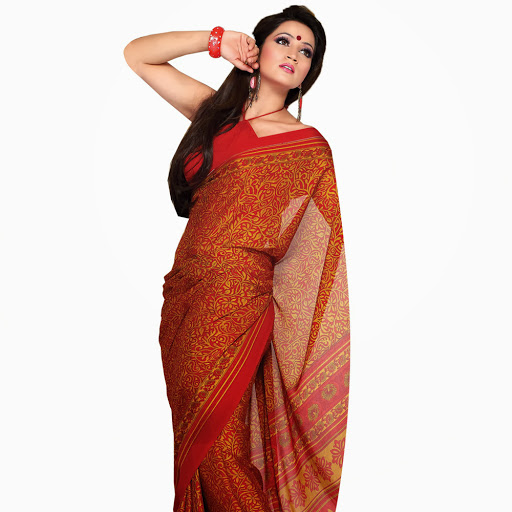 simple pattern in saree