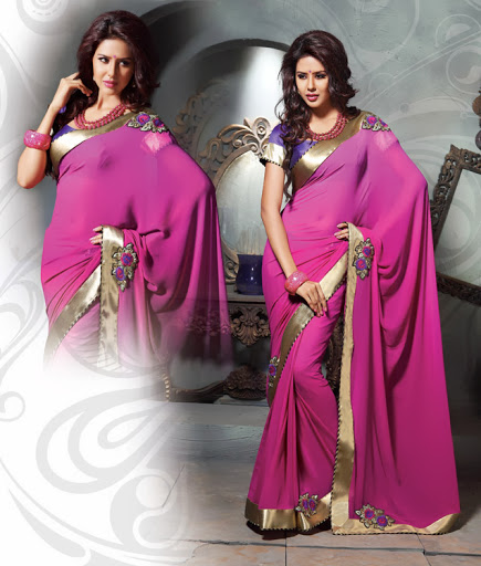 chiffon bridesmaid saree