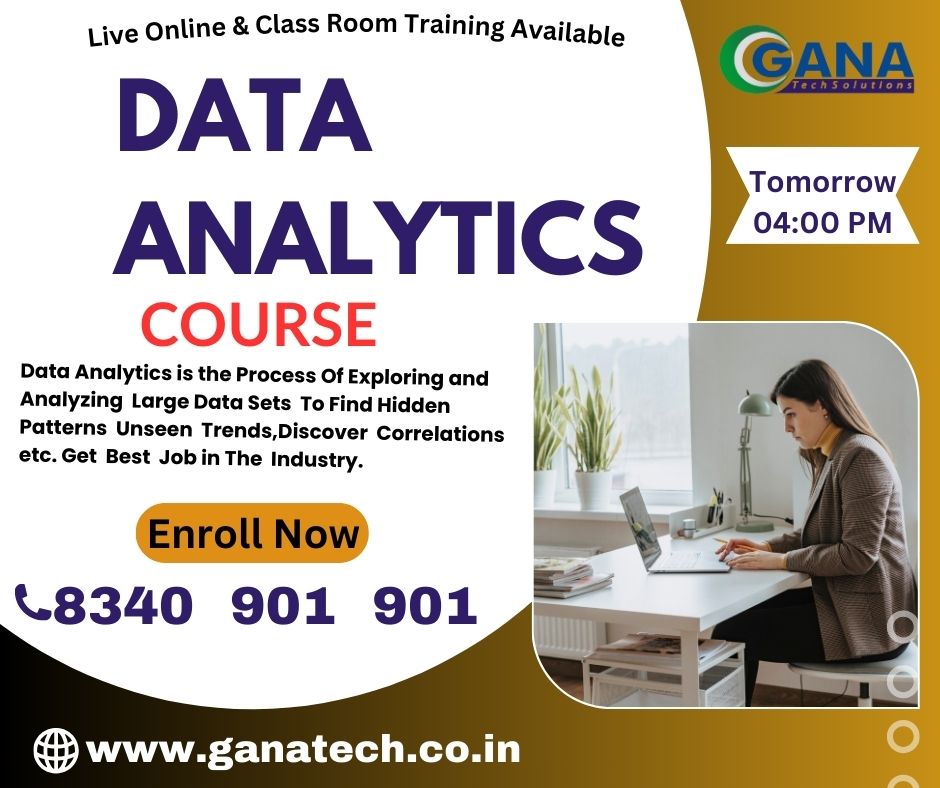 Data Analytics training in Hyderabad | 8340901901 GanatechEducation and LearningProfessional CoursesAll Indiaother