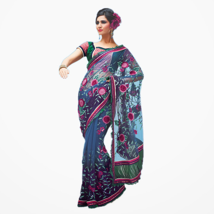 newly fashioned glamour in saree