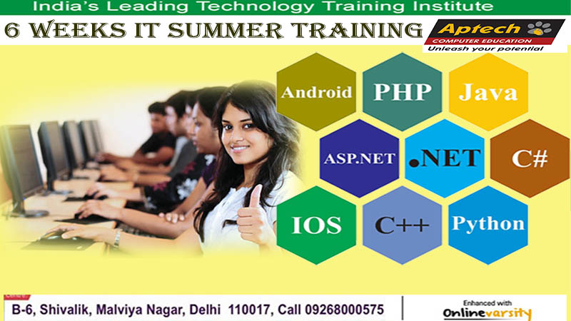 Top 10 Summer Training Institute in Delhi | Aptech Malviya NagarEducation and LearningCoaching ClassesSouth DelhiMalviya Nagar