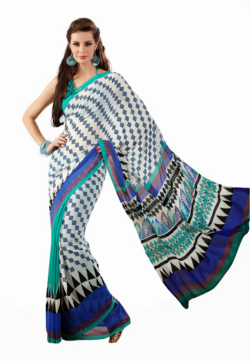 smart pattern in saree