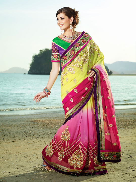 latest collections of sarees