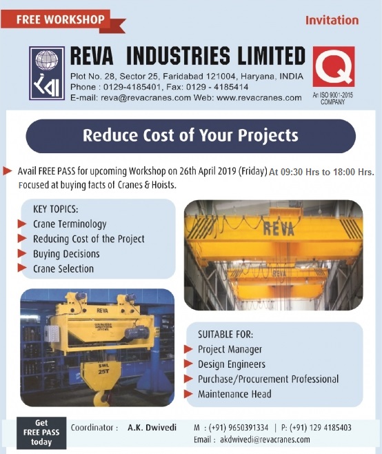 Save on your Project Cost – by considering buying factors for Cranes & Hoist