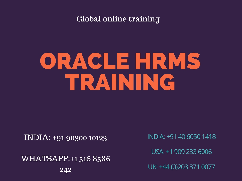Oracle HRMS online training