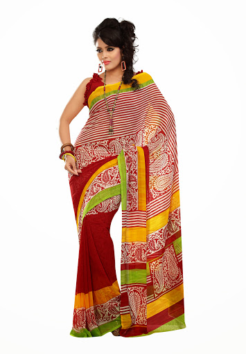 Georgette pattern in saree