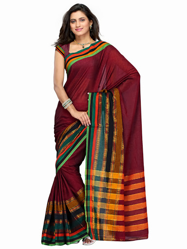 light color pattern in saree