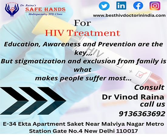 HIV and Aids Symptoms in MaleHealth and BeautyClinicsSouth DelhiMalviya Nagar