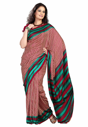 evening saree pattern