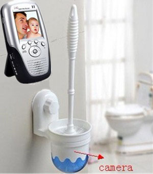 Wireless Toilet Brush bathroom spy Camera