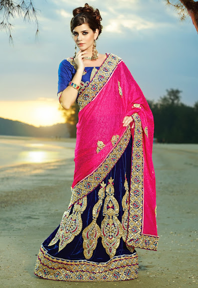 ladies party wear saree