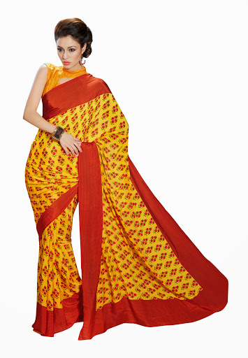 Crepe silk saree