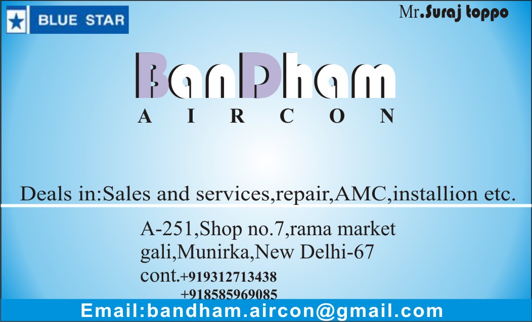 bandham airconOtherAnnouncementsSouth DelhiMunirka