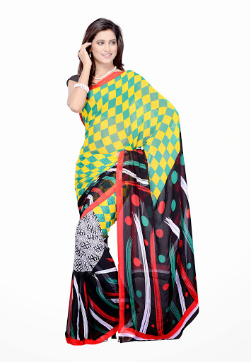 light pattern in saree