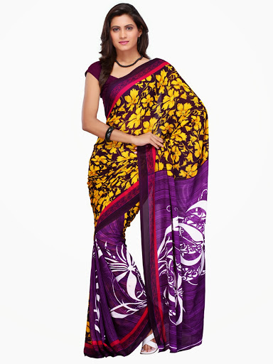 formal pattern in fancy saree