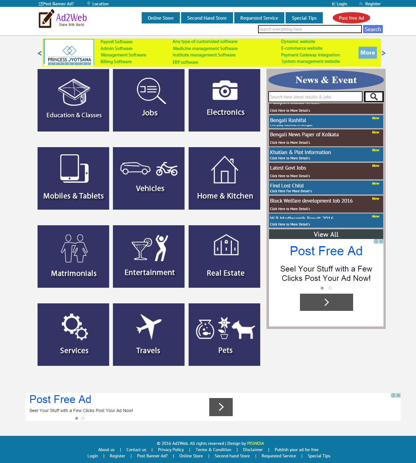 Post online banner ad
