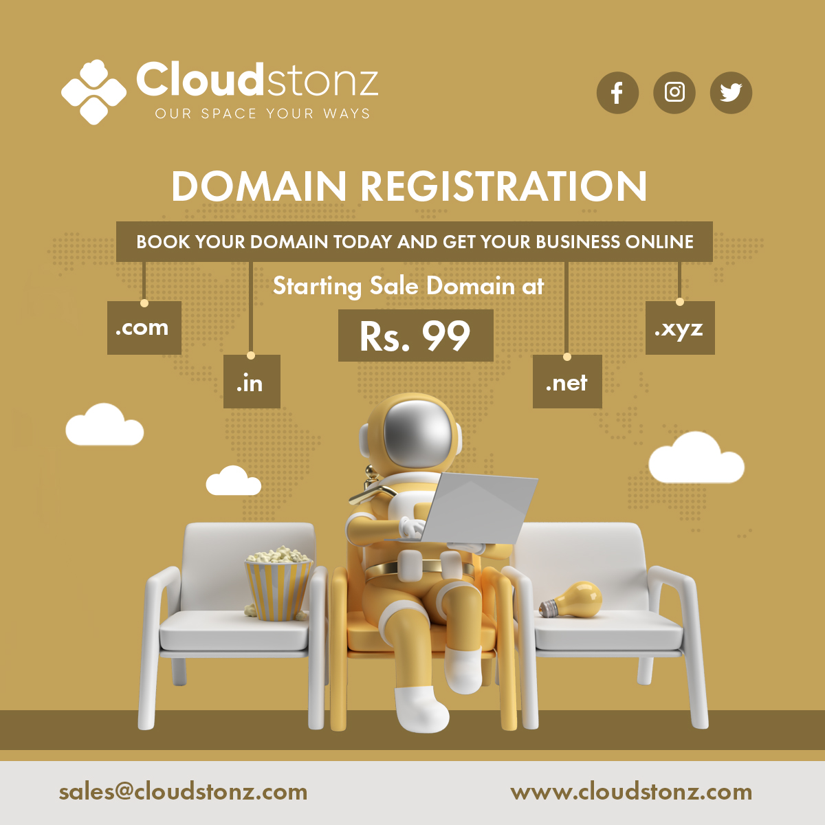 CloudStonz is a leading Domain and Hosting Company In India.ServicesBusiness OffersCentral DelhiOther