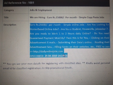 We are Hiring - Earn Rs.15000/- Per month - Simple Copy Paste JobJobsPart Time TempsEast DelhiLaxmi Nagar