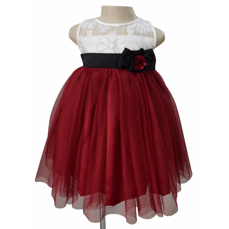Ivory Color Girls Designer Dresses at Faye Bangalore