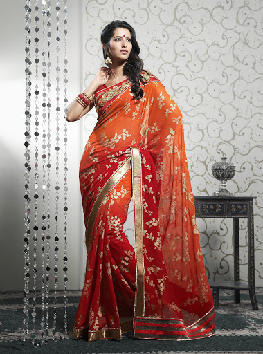 smart pattern in saree