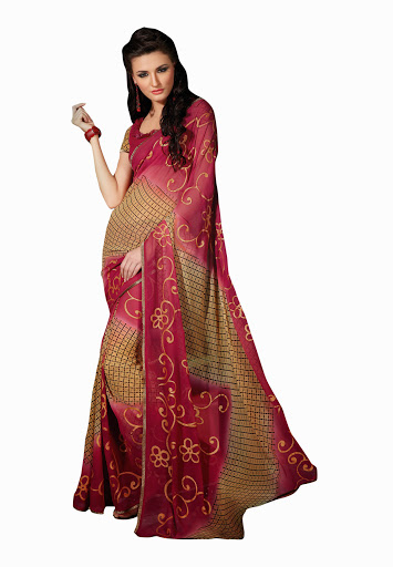 latest printed saree