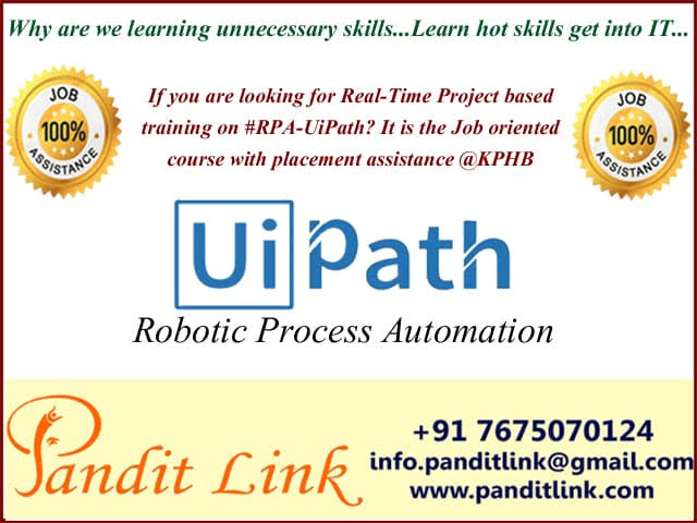 rpa uipath training in hyderabadEducation and LearningCoaching ClassesAll Indiaother