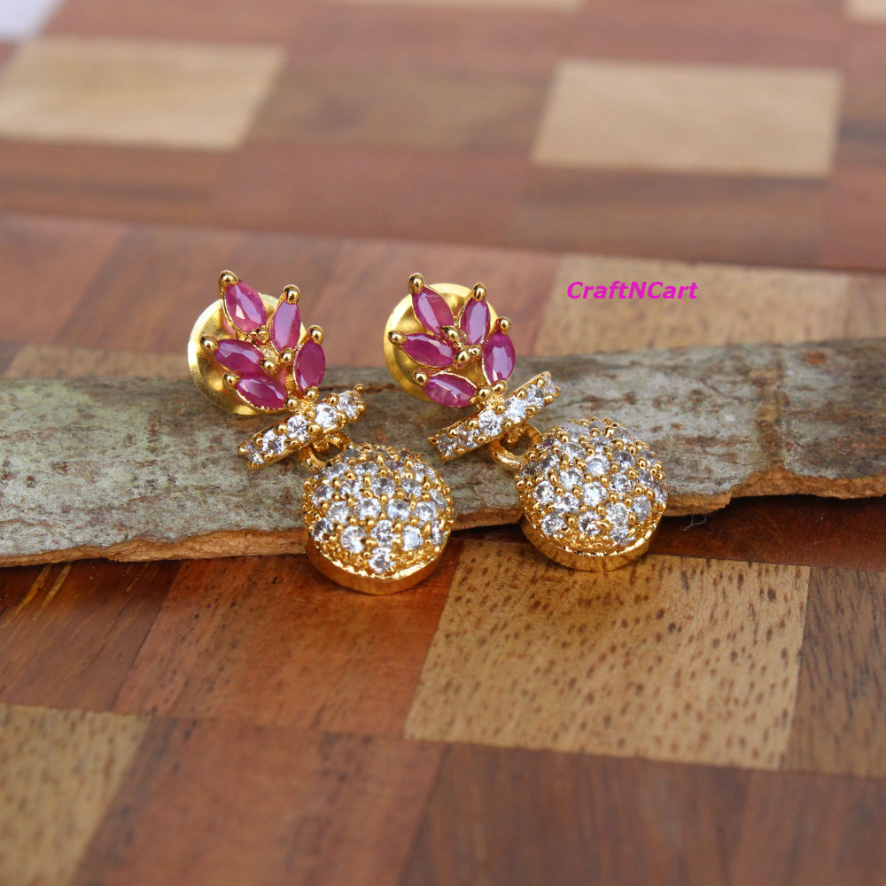 Shop online for these American diamond tiny dangler earringsFashion and JewelleryHandmade JewelryAll Indiaother