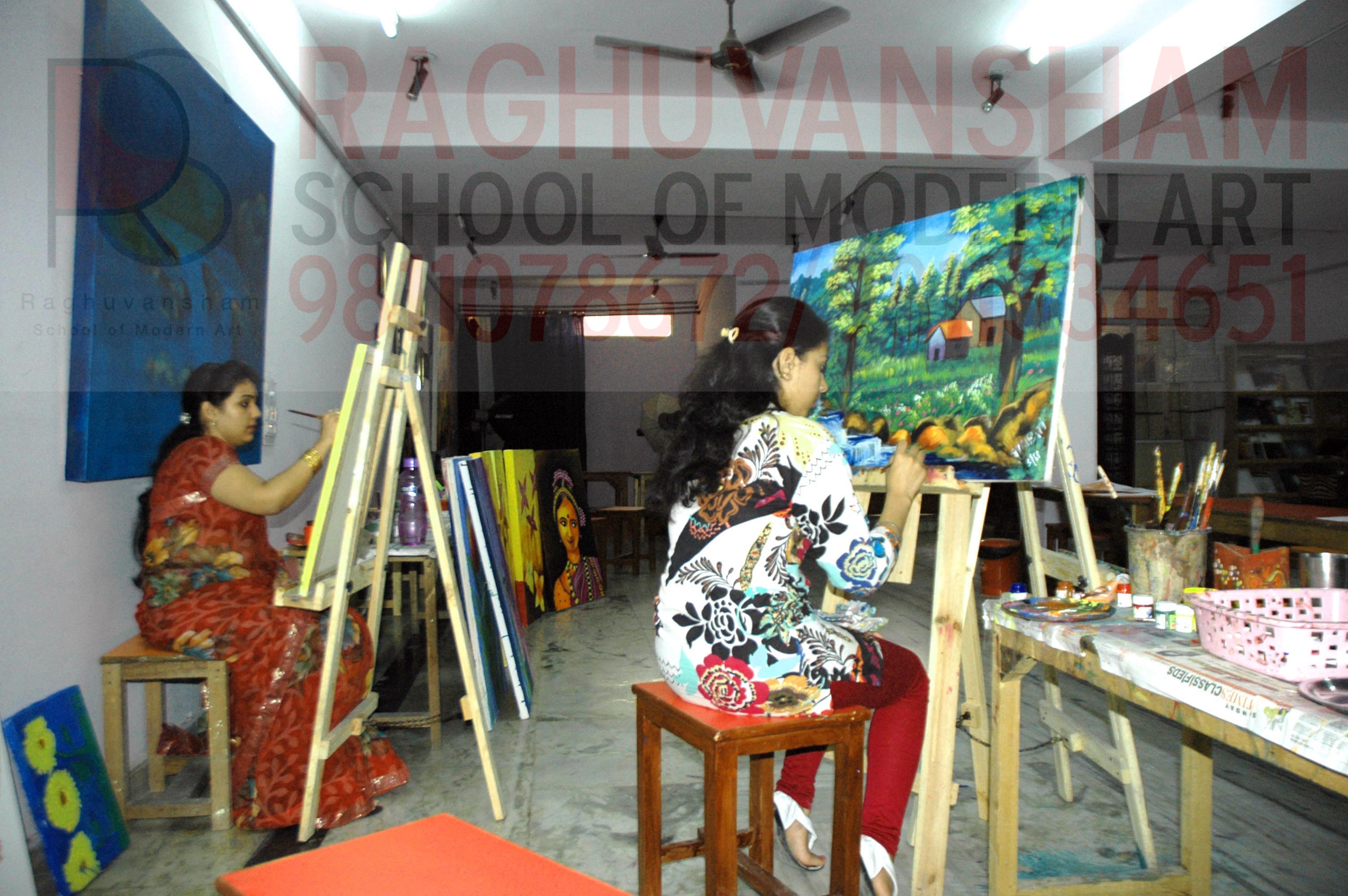 Canvas Painting Classes for Seniors & Housewives