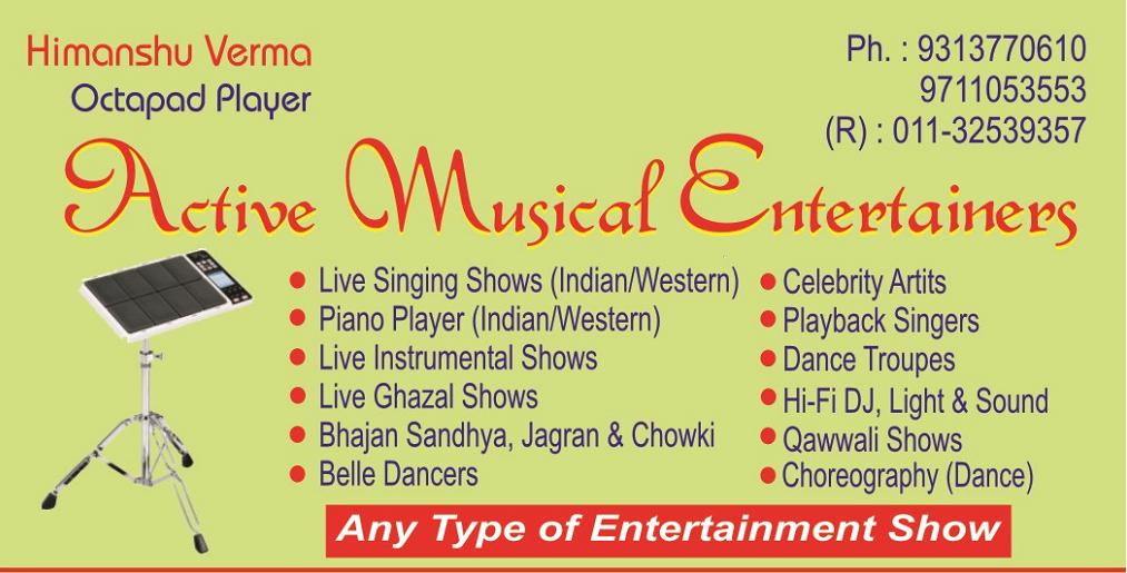Musical and Entertainment EventsServicesEvent -Party Planners - DJWest DelhiJanak Puri